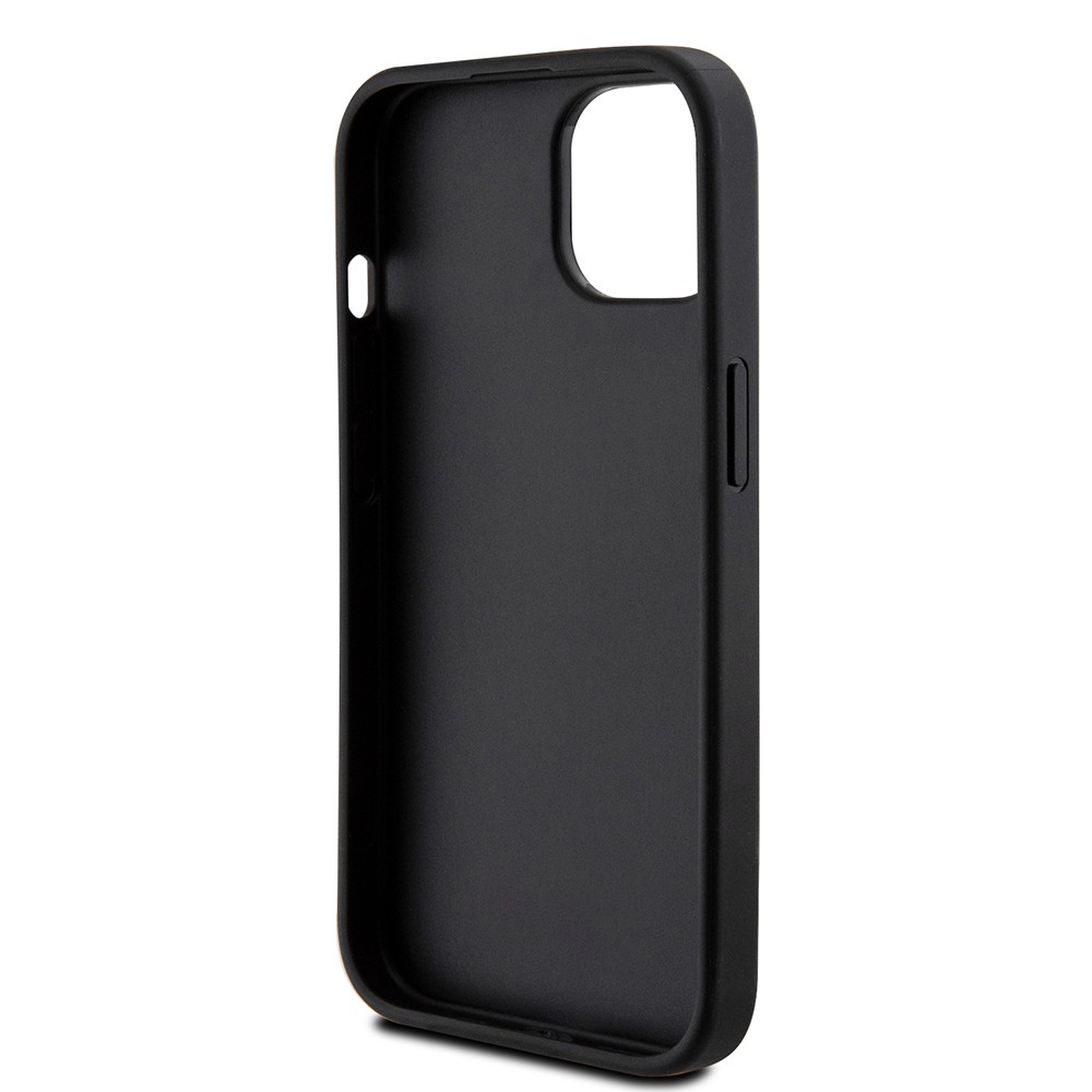 Apple iPhone 15 Kılıf Guess Orjinal Lisanslı Gül Baskılı Büyük Metal Logo Dizaynlı Kapak