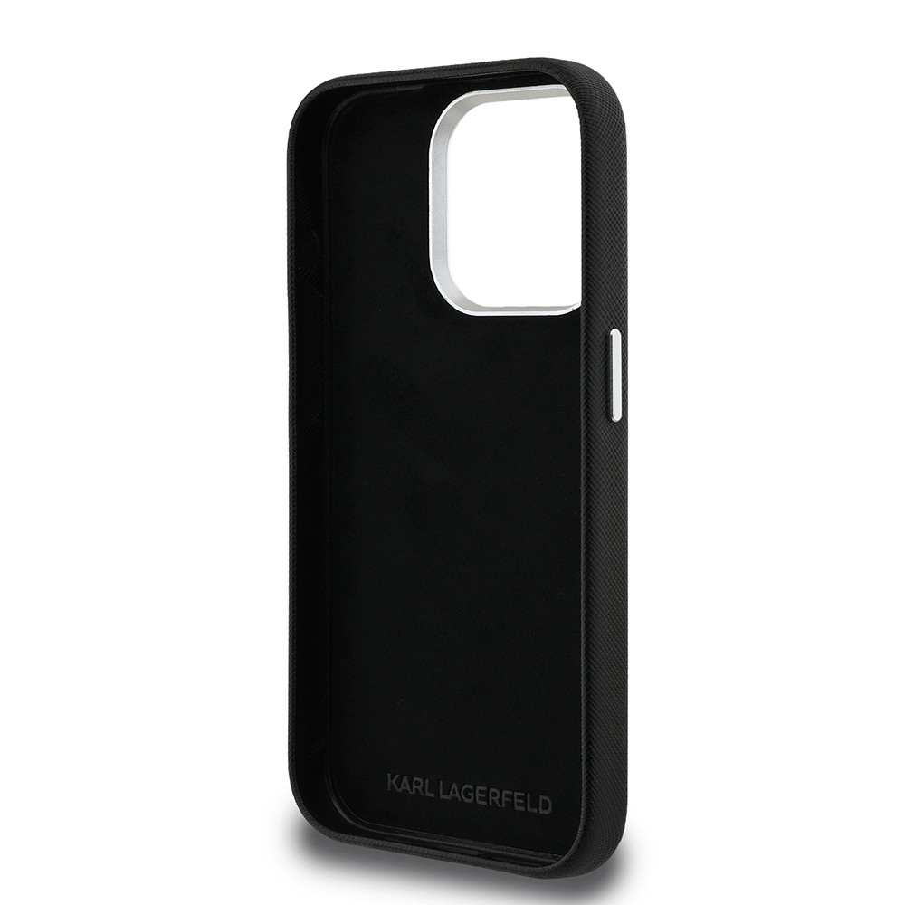 Apple iPhone 15 Pro Max Kılıf Karl Lagerfeld Orjinal Lisanslı K&C Heads Pin Kapak