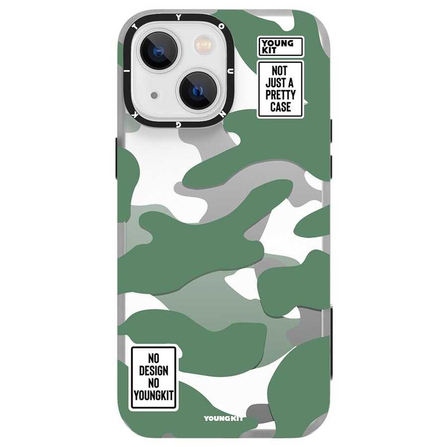 iPhone 13 Kılıf YoungKit Kamuflaj Serisi Kılıf