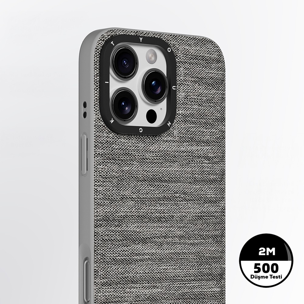 Apple iPhone 16 Pro Kılıf M-safe Şarj Özellikli Youngkit Canvas Serisi Kapak