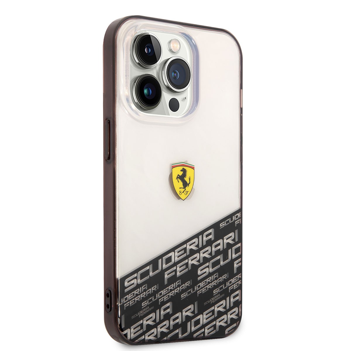 iPhone 14 Pro Max Kılıf Ferrari Transparan Alt Kısım Baskılı Dizayn Kılıf