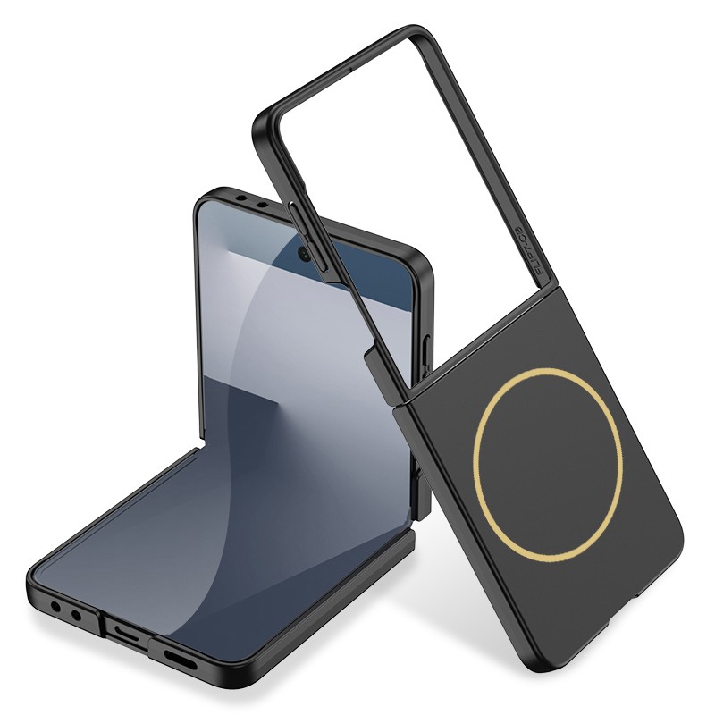Galaxy Z Flip 7 Kılıf Wireless Şarj Özellikli Zore Kıpta M-safe Kapak