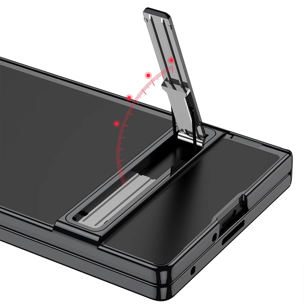 Galaxy Z Fold 7 Kılıf Kamera Korumalı Şeffaf Tasarımlı Zore Lego Standlı Kapak