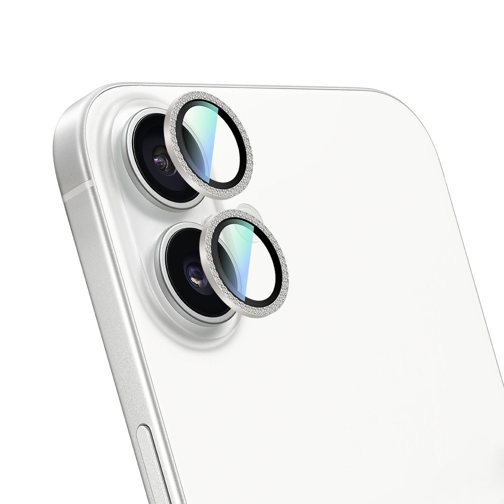 Apple iPhone 16 Plus CaseWorld Alloy Sparkling Diamond Serisi Taşlı Lens Koruyucu