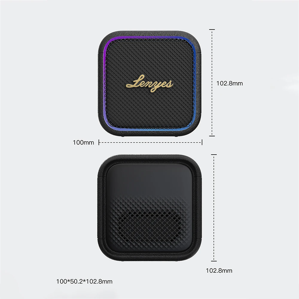 Lenyes S890 Su Geçirmez Özellikli RGB Işıklı Askılı Mini OTG-TWS Bluetooth Hoparlör v5.3