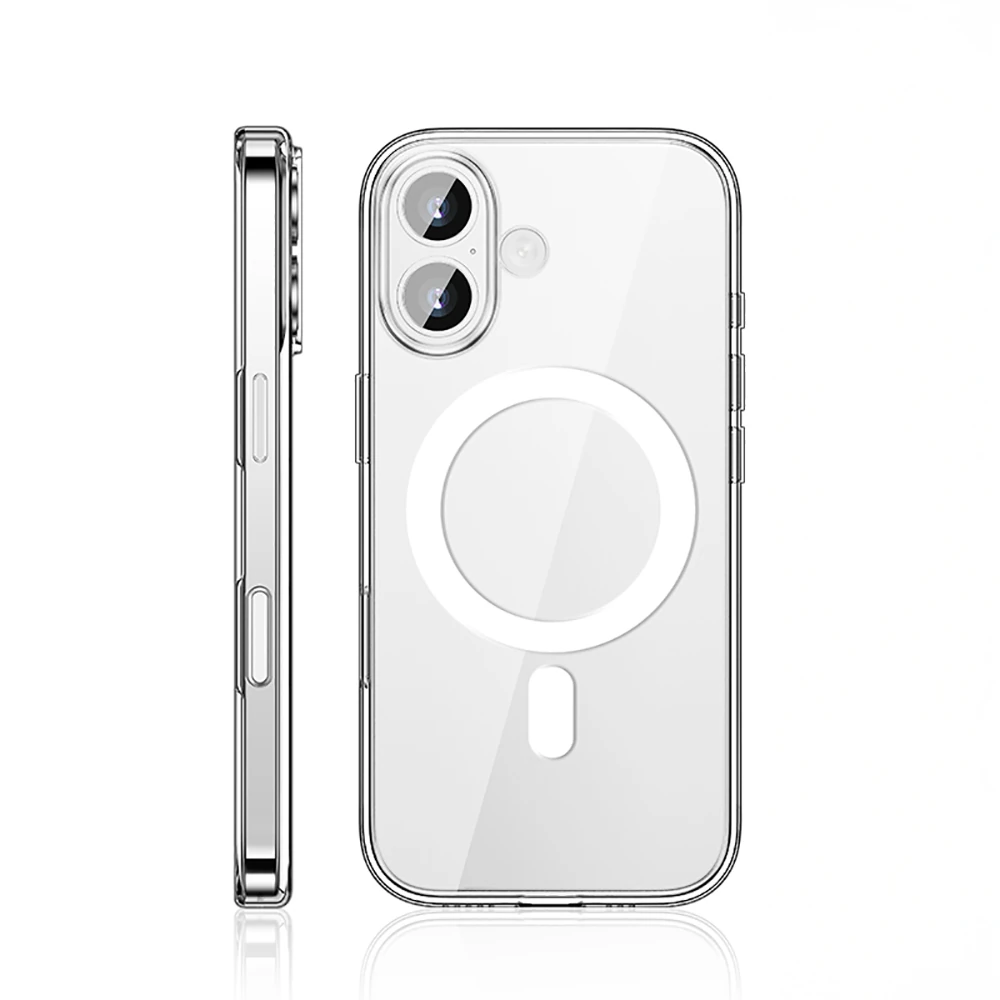 Apple iPhone 17 Kılıf M-safe Şarj Özellikli Transparan Sert PC Wlons Pita Kapak