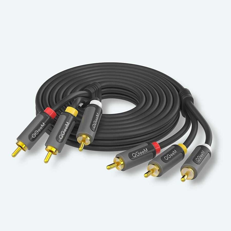 Qgeem QG-AU13 RCA Aux Audio Kablo 1.83M