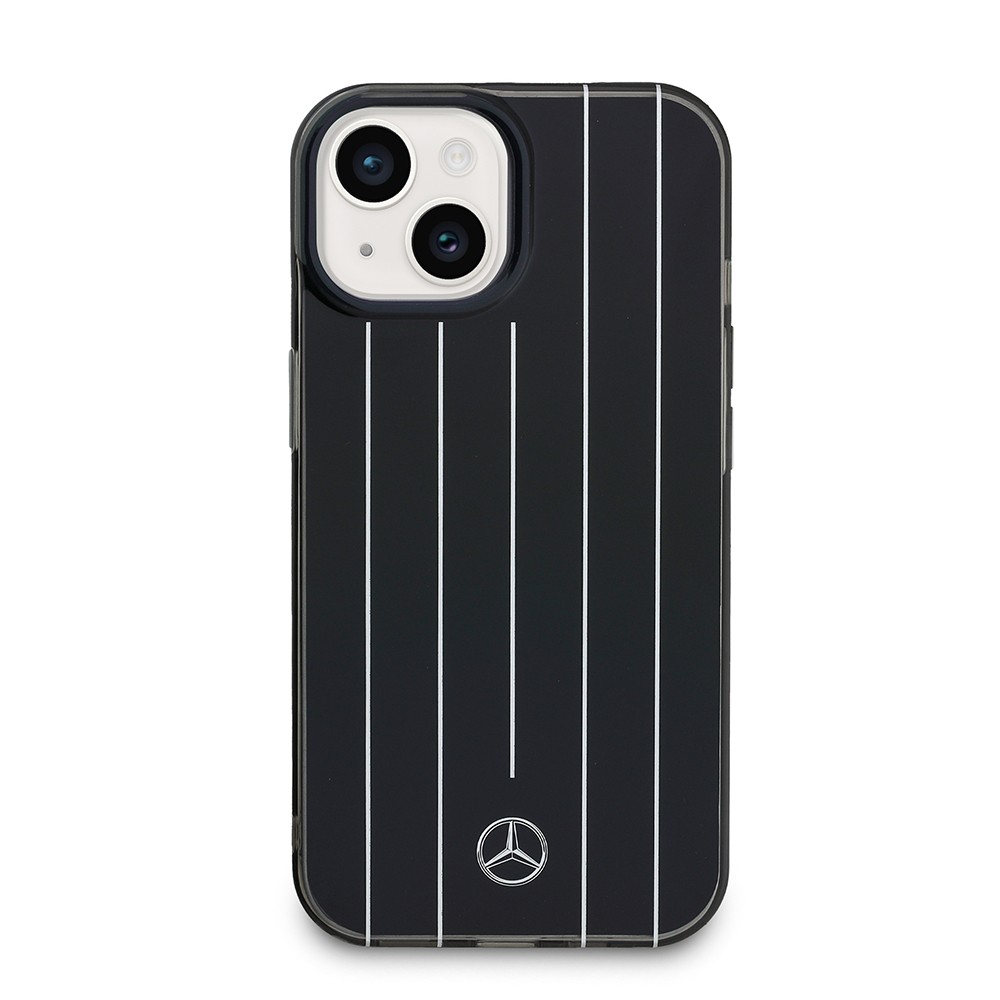 Apple iPhone 14 Mercedes Benz Orjinal Lisanslı New Urban 3 Sert PC Paralel Çizgi Desenli Kapak