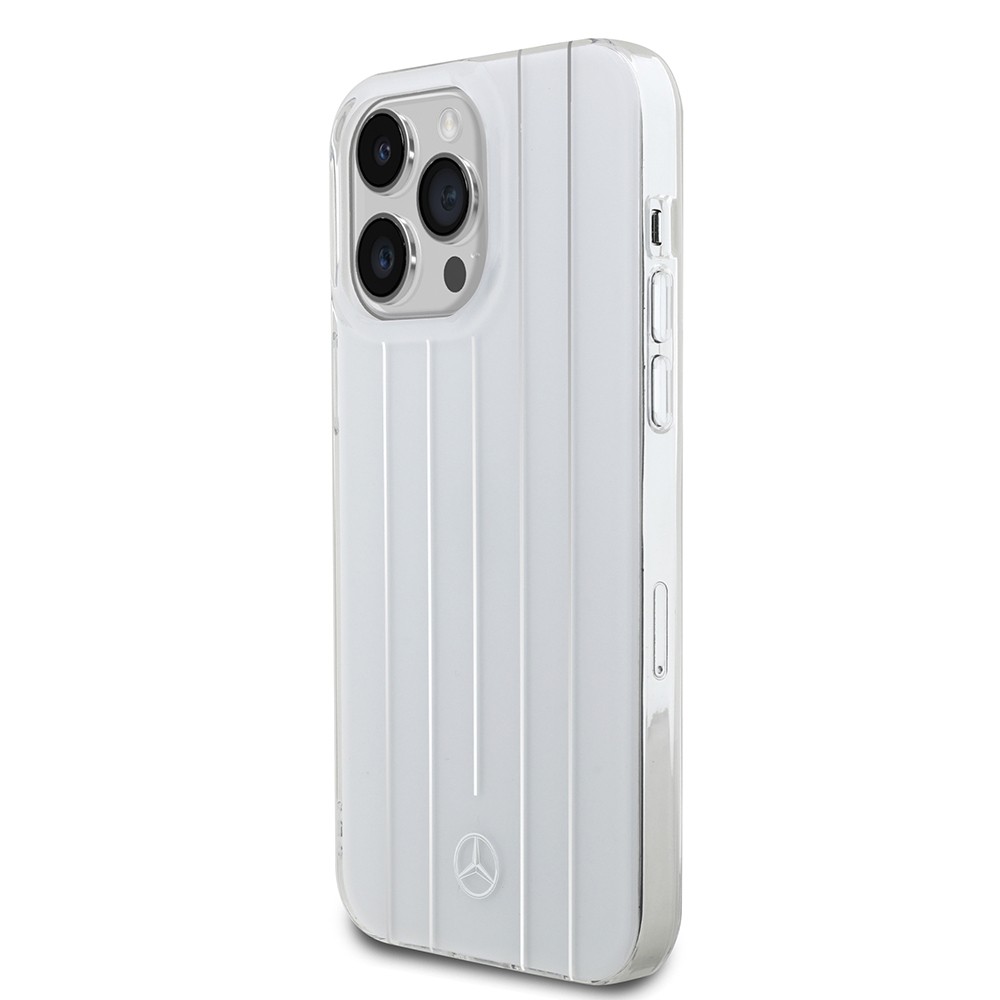 Apple iPhone 14 Pro Max Mercedes Benz Orjinal Lisanslı New Urban 3 Sert PC Paralel Çizgi Desenli Kapak
