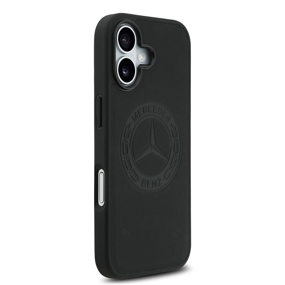 Apple iPhone 17 Kılıf Mercedes Benz Orjinal Lisanslı M-safe Şarj Özellikli Hakiki Deri Nostaljik Yıldız Dizayn Kapak