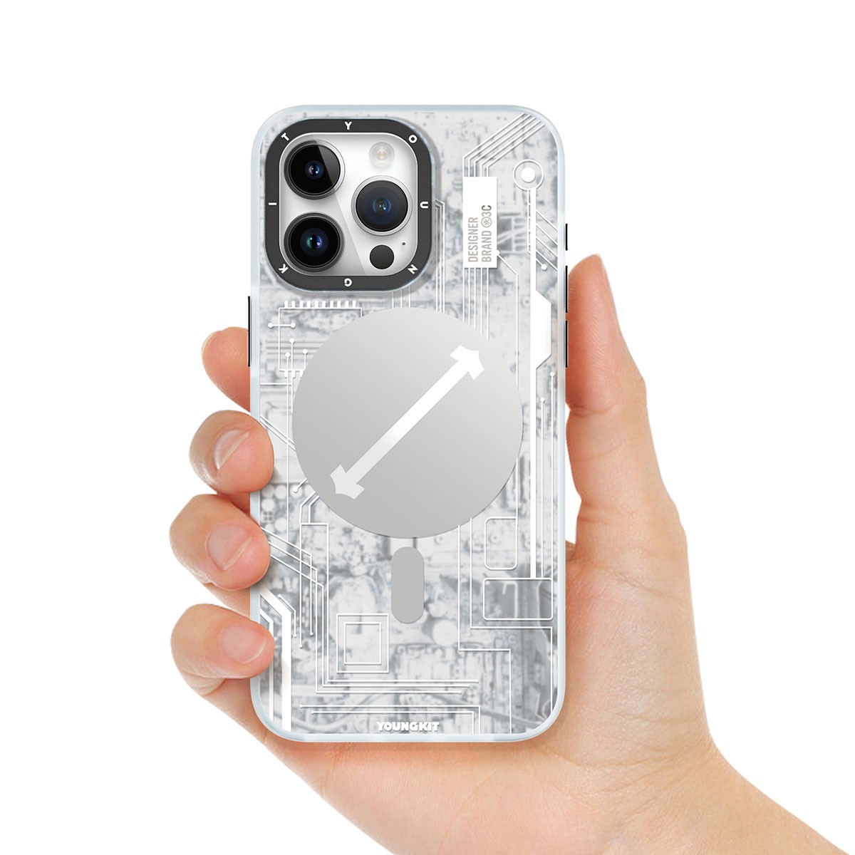 iPhone 15 Pro Kılıf Magsafe Şarj Özellikli YoungKit Technology Serisi Kılıf