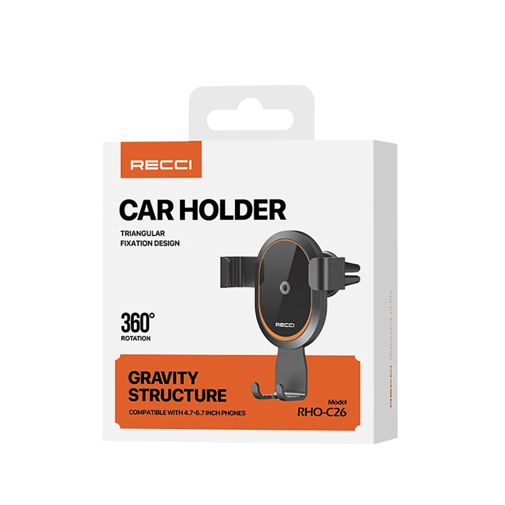 Recci RHO-C26 360 Dönebilen Havalandırma Tasarım Araç Telefon Tutucu