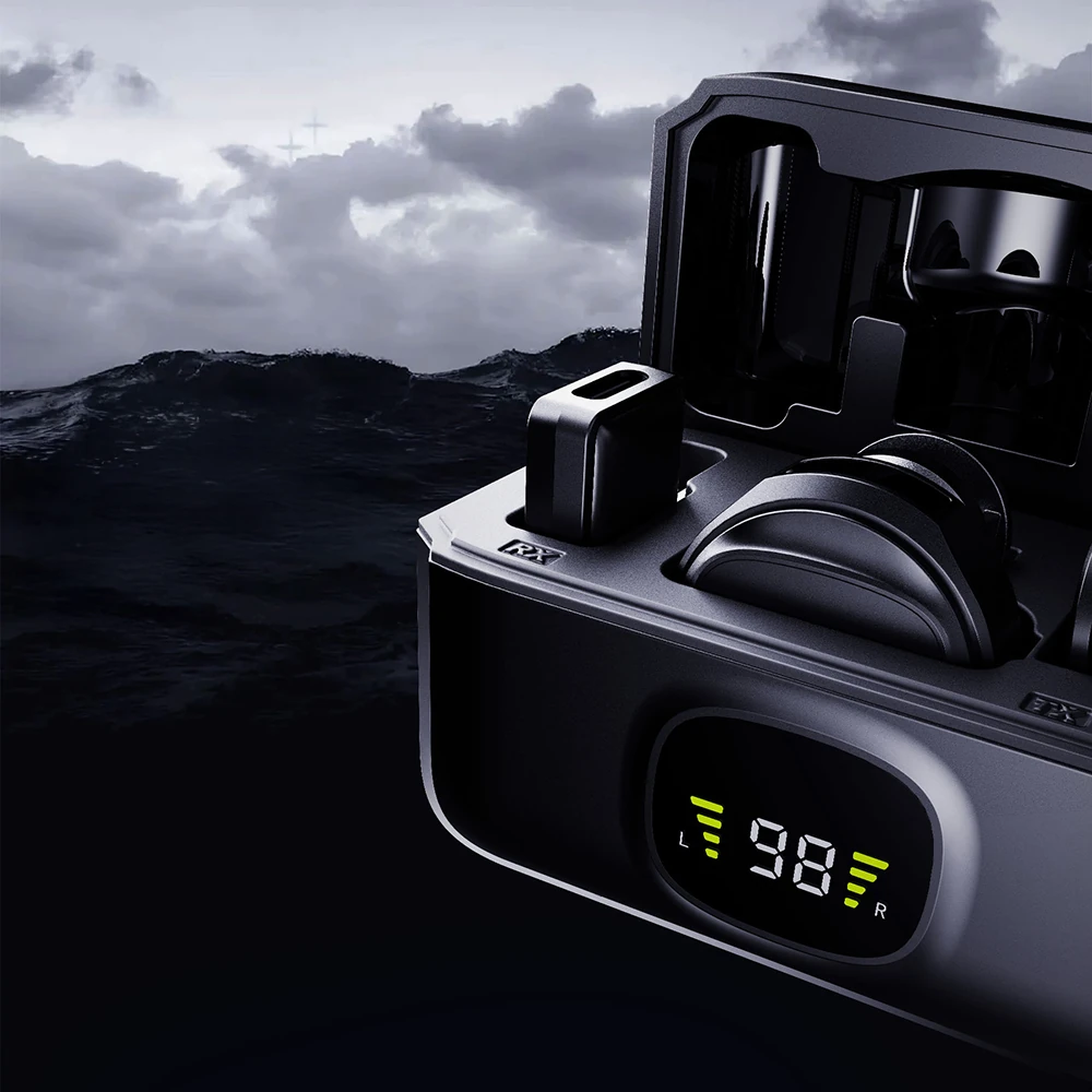 Lenyes LM204-L Type-C Şarj Portlu Akıllı Gürültü Engelleyicili Lightning Bağlantılı Kablosuz Yaka Mikrofonu