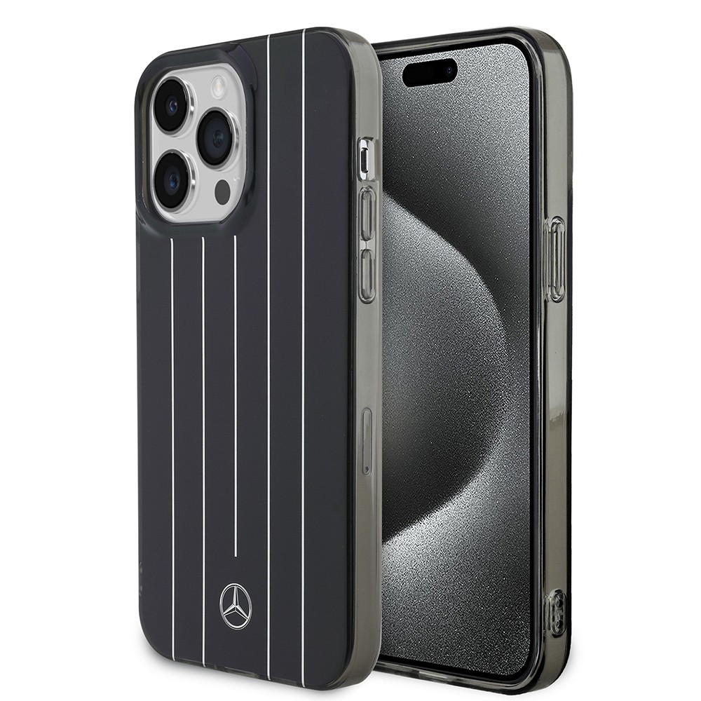 Apple iPhone 14 Pro Max Mercedes Benz Orjinal Lisanslı New Urban 3 Sert PC Paralel Çizgi Desenli Kapak