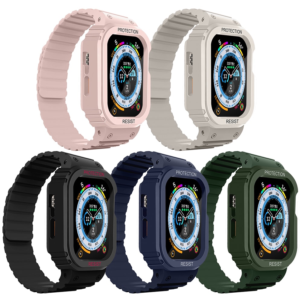 Apple Watch 38mm KRD-142 Airbag Tasarımlı Kasa Koruyuculu Silikon Kordon