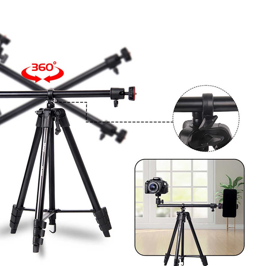 Jmary KP2207 Tripod 4 Farklı Yükseklik Ayarı 133 cm 360 Derece Dönebilen Başlık