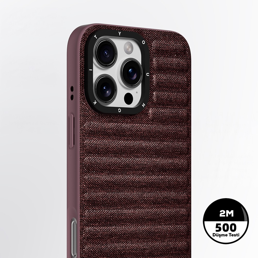 Apple iPhone 16 Pro Kılıf M-safe Şarj Özellikli Youngkit Canvas Serisi Kapak