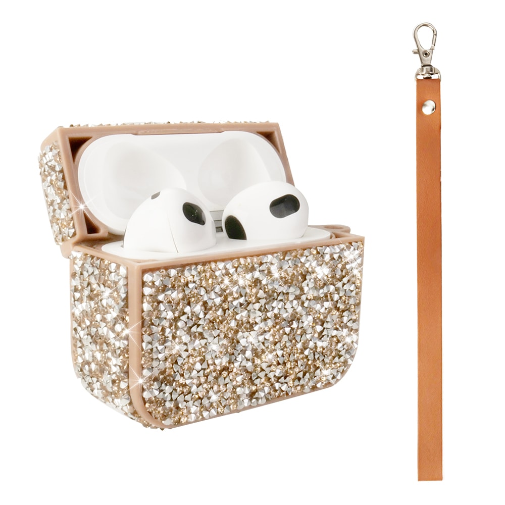 Apple Airpods 3. Nesil Zore Airbag 45 Bilek Askı Aparatlı Simli Şeffaf Kılıf