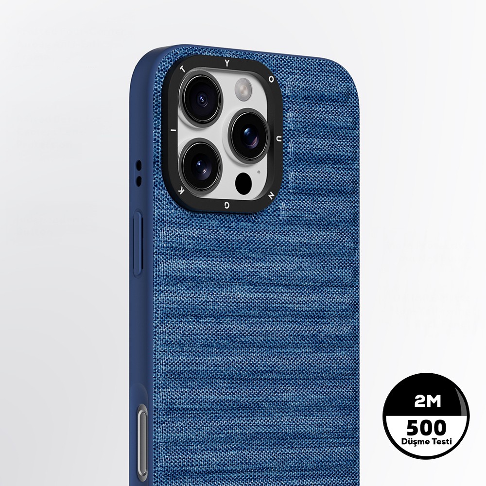 Apple iPhone 16 Pro Kılıf M-safe Şarj Özellikli Youngkit Canvas Serisi Kapak