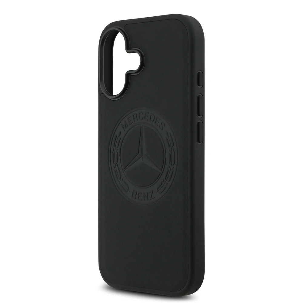 Apple iPhone 17 Kılıf Mercedes Benz Orjinal Lisanslı M-safe Şarj Özellikli Hakiki Deri Nostaljik Yıldız Dizayn Kapak