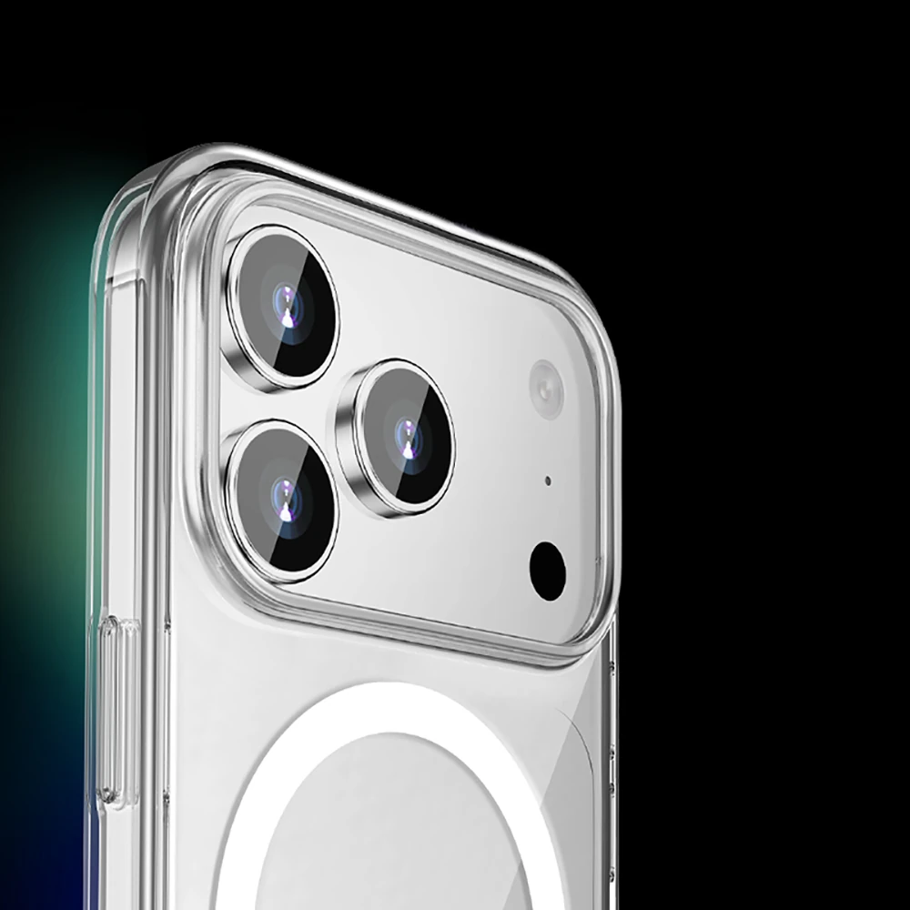 Apple iPhone 17 Pro Kılıf M-safe Şarj Özellikli Transparan Sert PC Wlons Pita Kapak