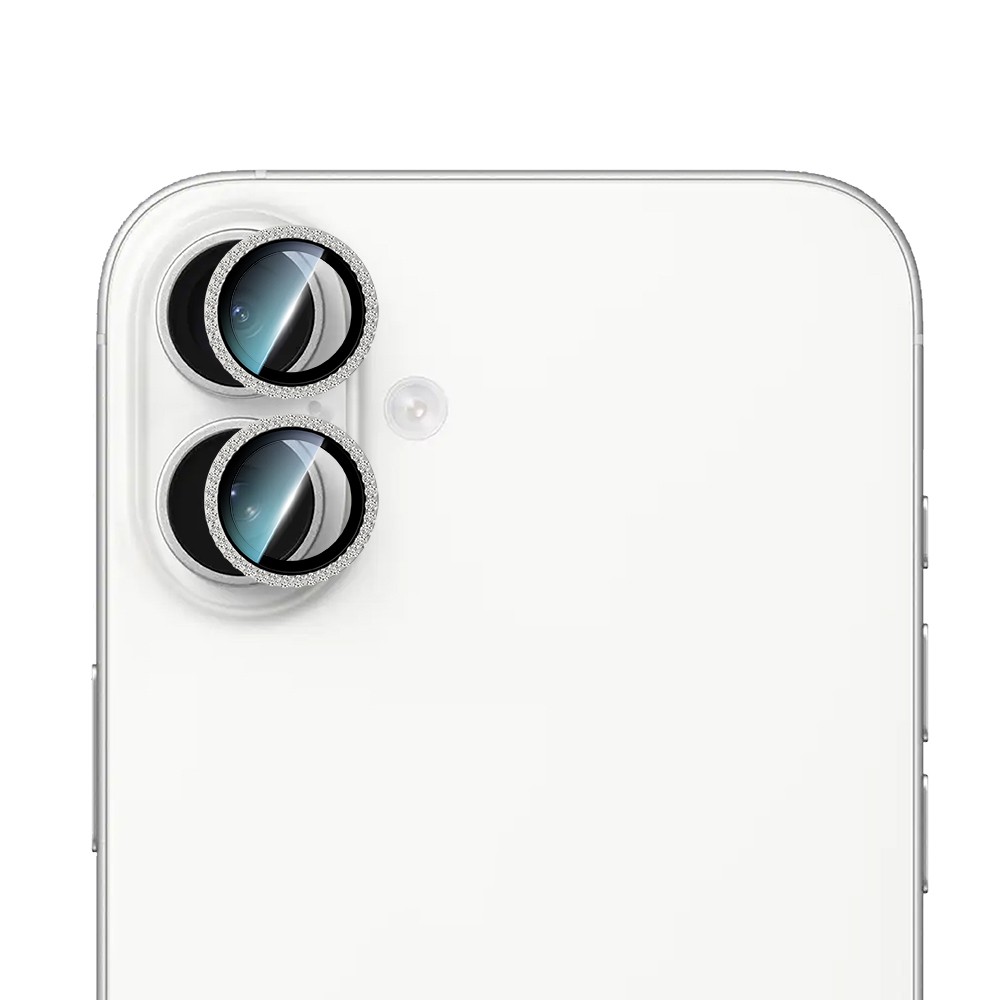 Apple iPhone 16 Plus CaseWorld Alloy Sparkling Diamond Serisi Taşlı Lens Koruyucu