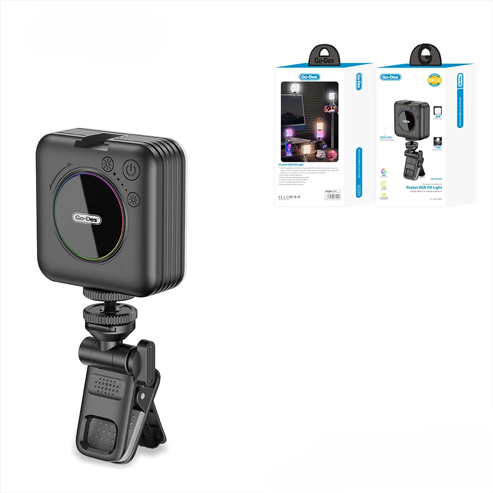 Go Des GD-LD1033 RGB Led Telefon-Kamera Üstü Aydınlatma Işığı