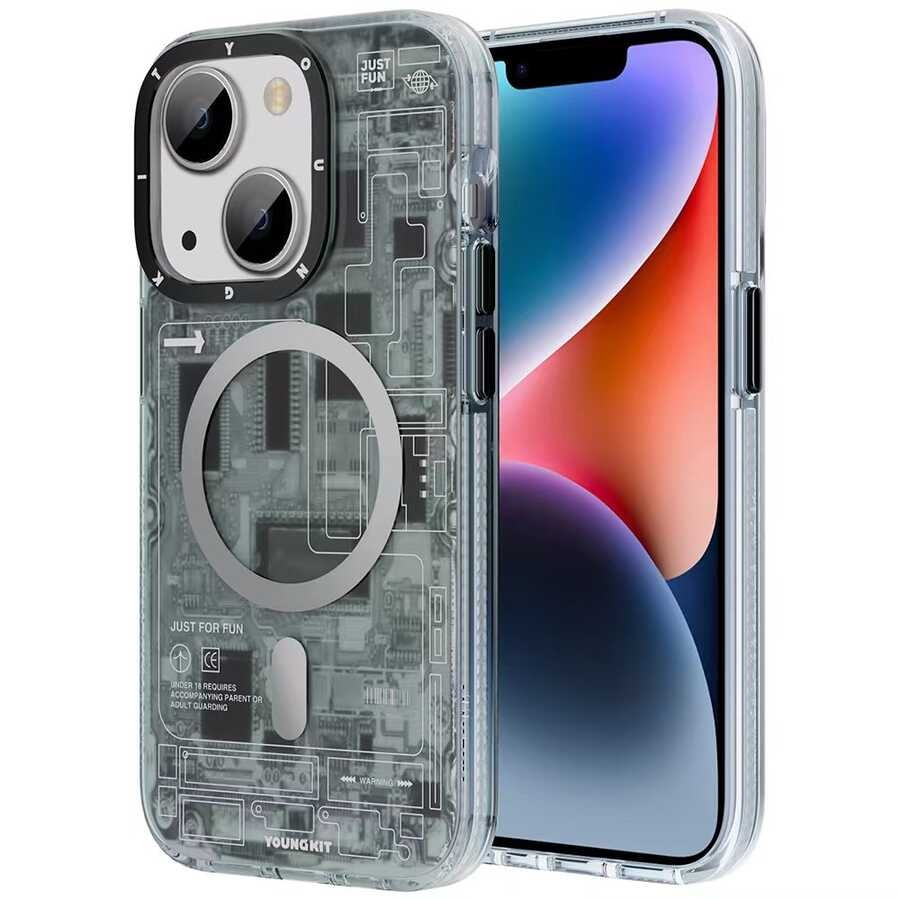iPhone 14 Plus Kılıf Magsafe Şarj Özellikli YoungKit Technology Serisi Kılıf