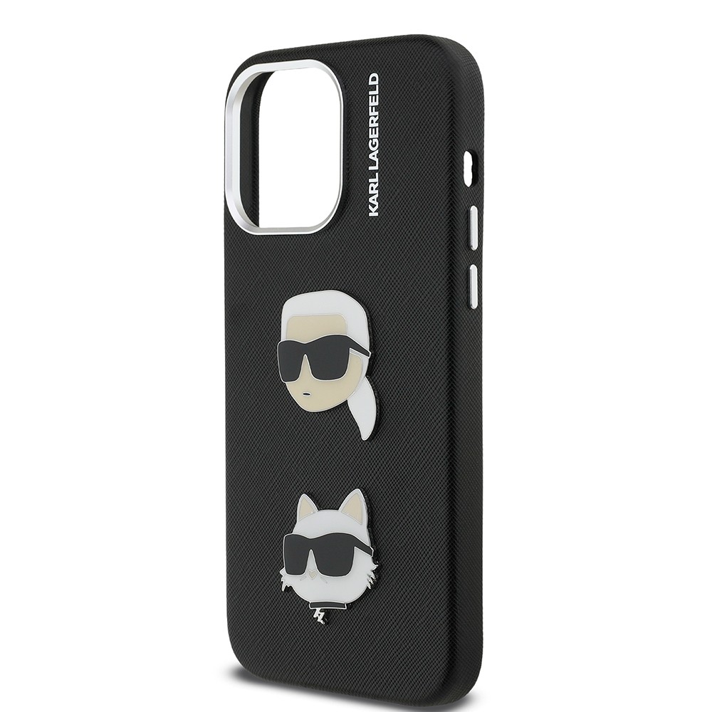 Apple iPhone 14 Pro Max Kılıf Karl Lagerfeld Orjinal Lisanslı K&C Heads Pin Kapak