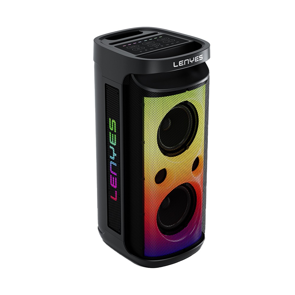 Lenyes S882 Su Geçirmez Mikrofonlu Çoklu Giriş RGB Işıklı TWS Karaoke FM Bluetooth Hoparlör v5.3 200W