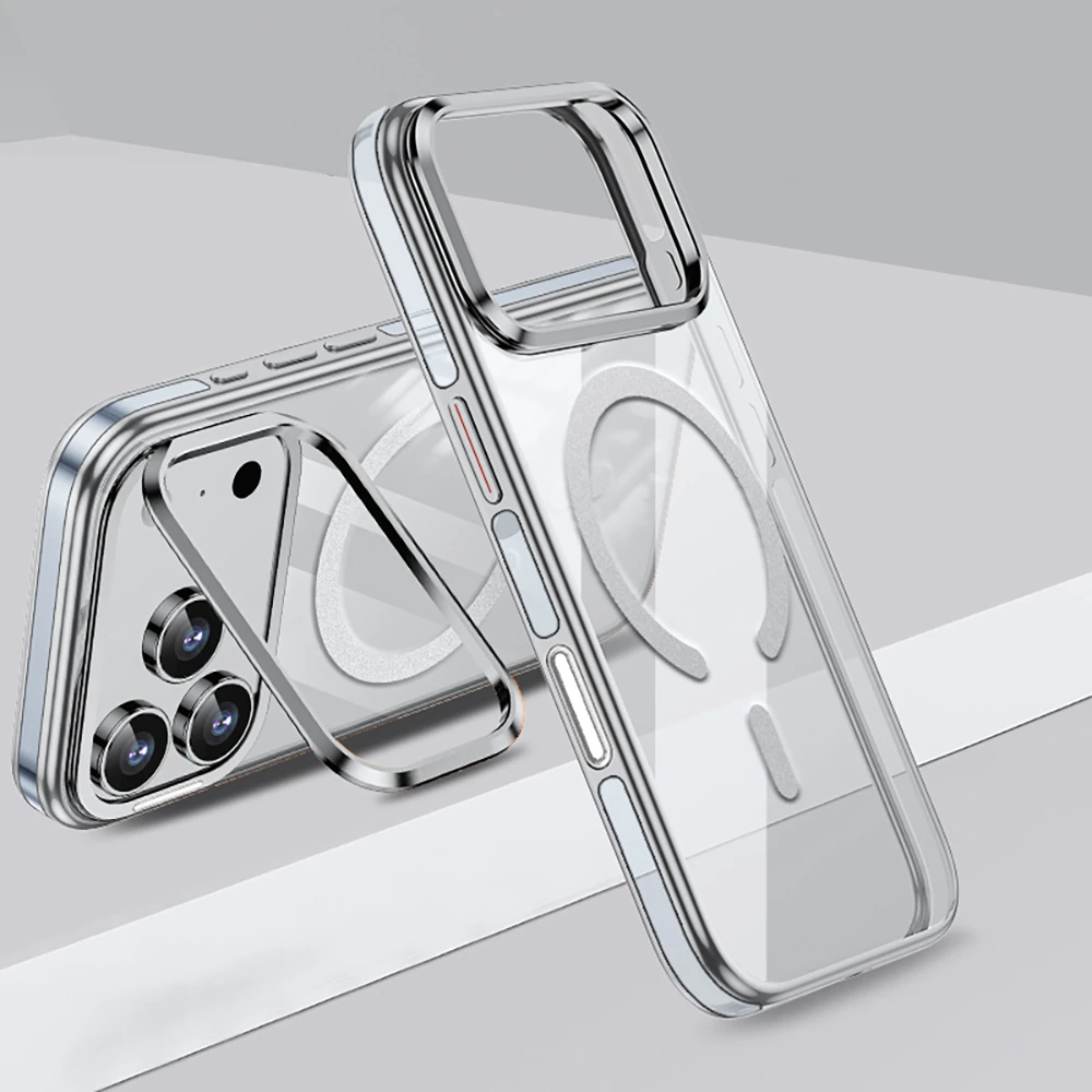 Apple iPhone 17 Pro Kılıf M-safe Şarj Özellikli Wlons Standlı Efsane Kapak