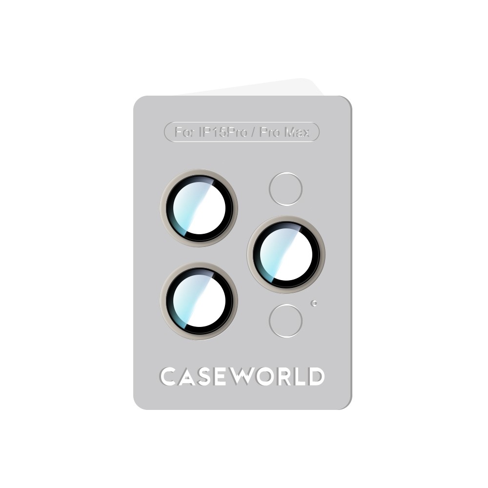 Apple iPhone 15 Pro Max CaseWorld Alloy Serisi Oleofobik Anti Reflective Kamera Lens Koruyucu