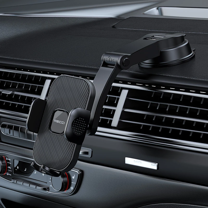 Recci RHO-C39 360 Derece Dönebilen Vantuzlu Araç İçi Telefon Tutucu
