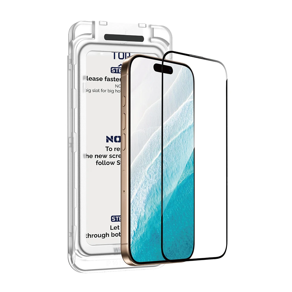 Apple iPhone 17 Pro Wiwu SQ-008 Oleofobik Easy Install Darbeye Karşı Dayanıklı Temperli Cam Ekran Koruyucu + Kolay Uygulama Aparatlı