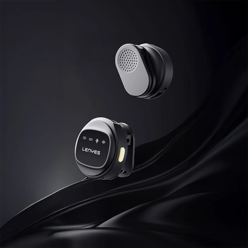 Lenyes LM204-L Type-C Şarj Portlu Akıllı Gürültü Engelleyicili Lightning Bağlantılı Kablosuz Yaka Mikrofonu