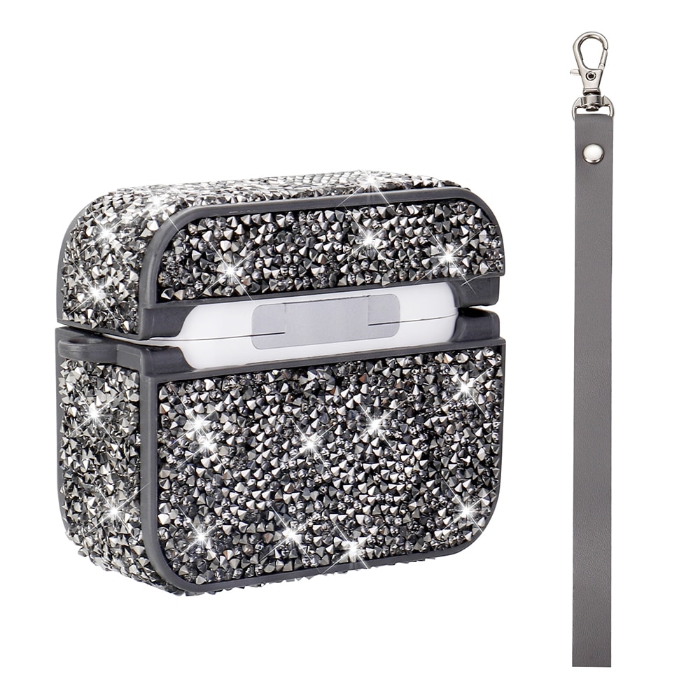 Apple Airpods 3. Nesil Zore Airbag 45 Bilek Askı Aparatlı Simli Şeffaf Kılıf