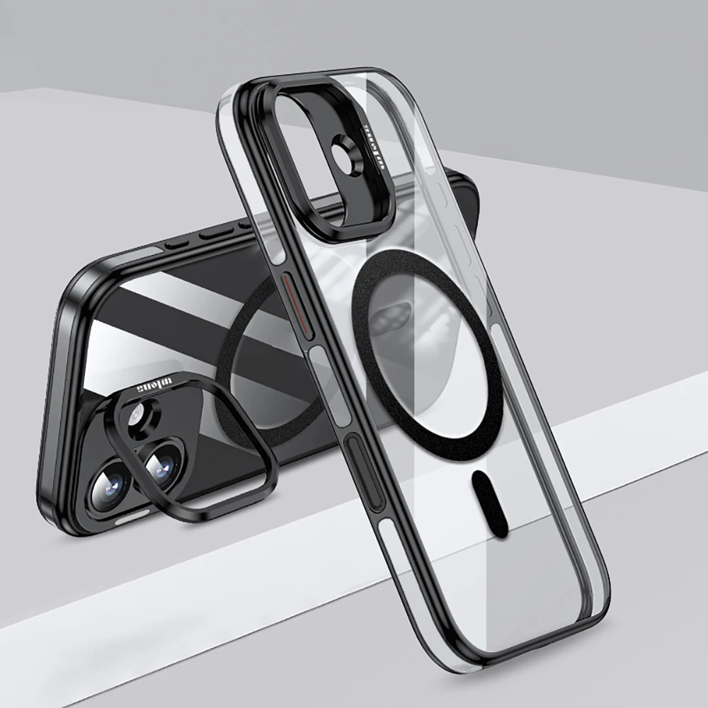 Apple iPhone 17 Kılıf M-safe Şarj Özellikli Wlons Standlı Efsane Kapak