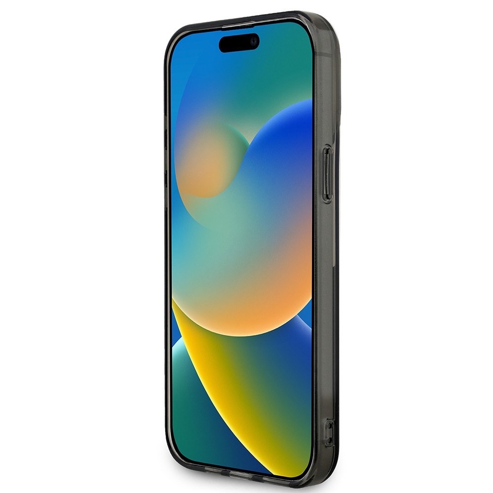 Apple iPhone 15 Pro Max Kılıf BMW Orjinal Lisanslı Yarı Transparan M Dizayn Çizgili Kapak