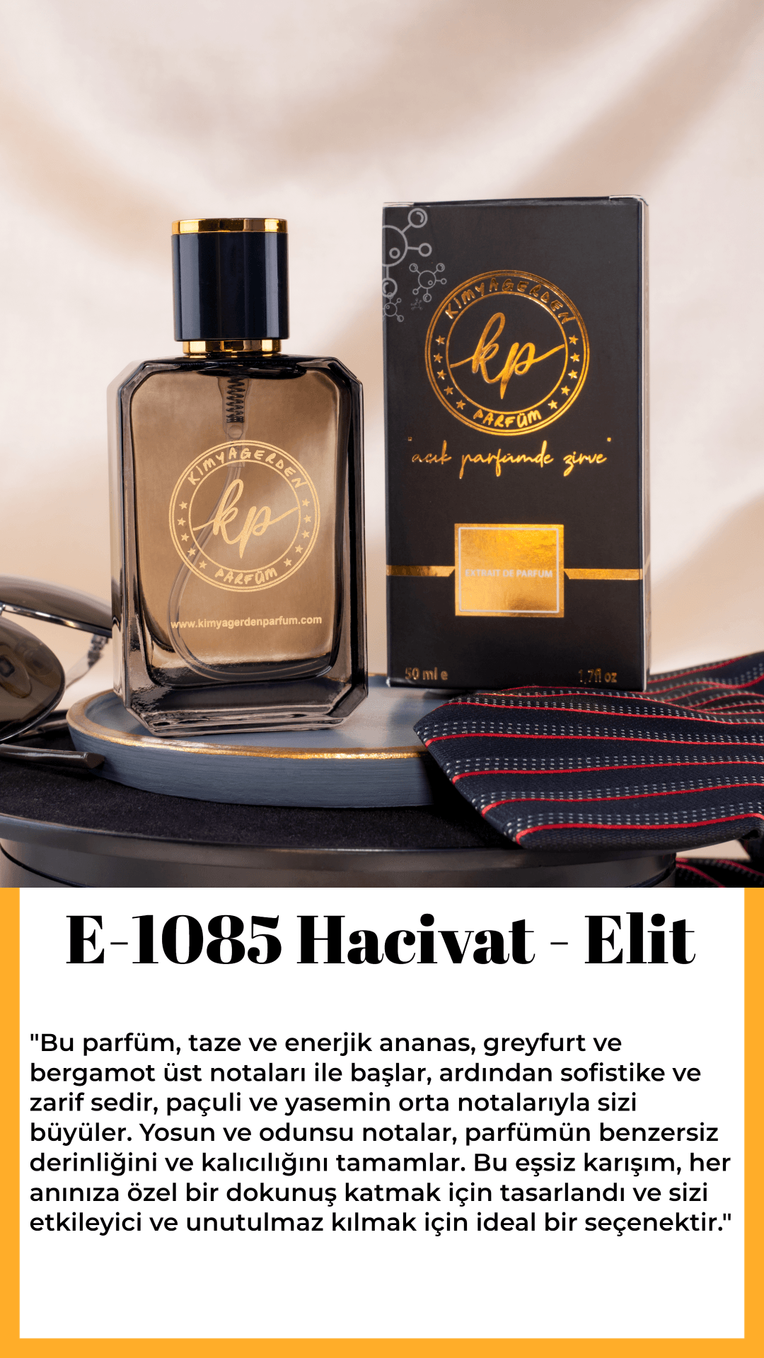 E-1085 Kimyagerden Hacivat - Elit Seri ( Unisex ) - 50 ml