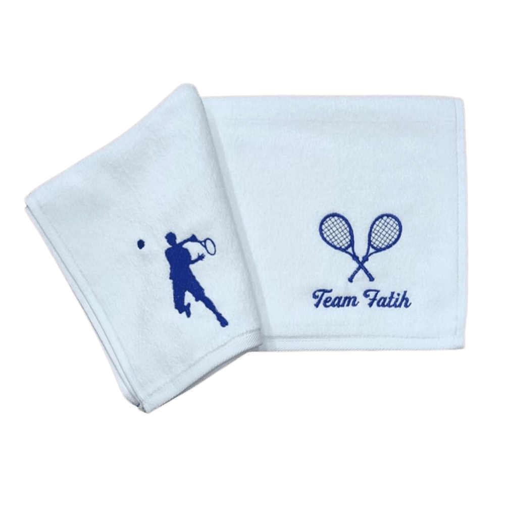 Erkek Forehand Ve Tenis Raketi Deseni İşlemeli Havlu EFTRDIÇD02