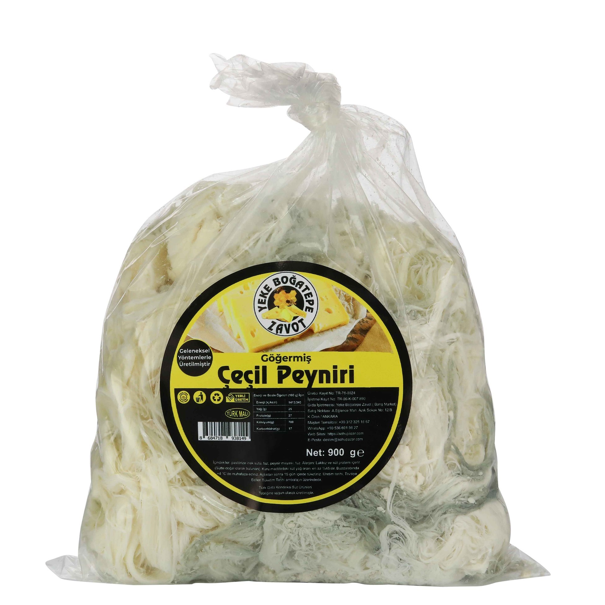 Göğermiş Çeçil Peyniri Poşet (900 gr)