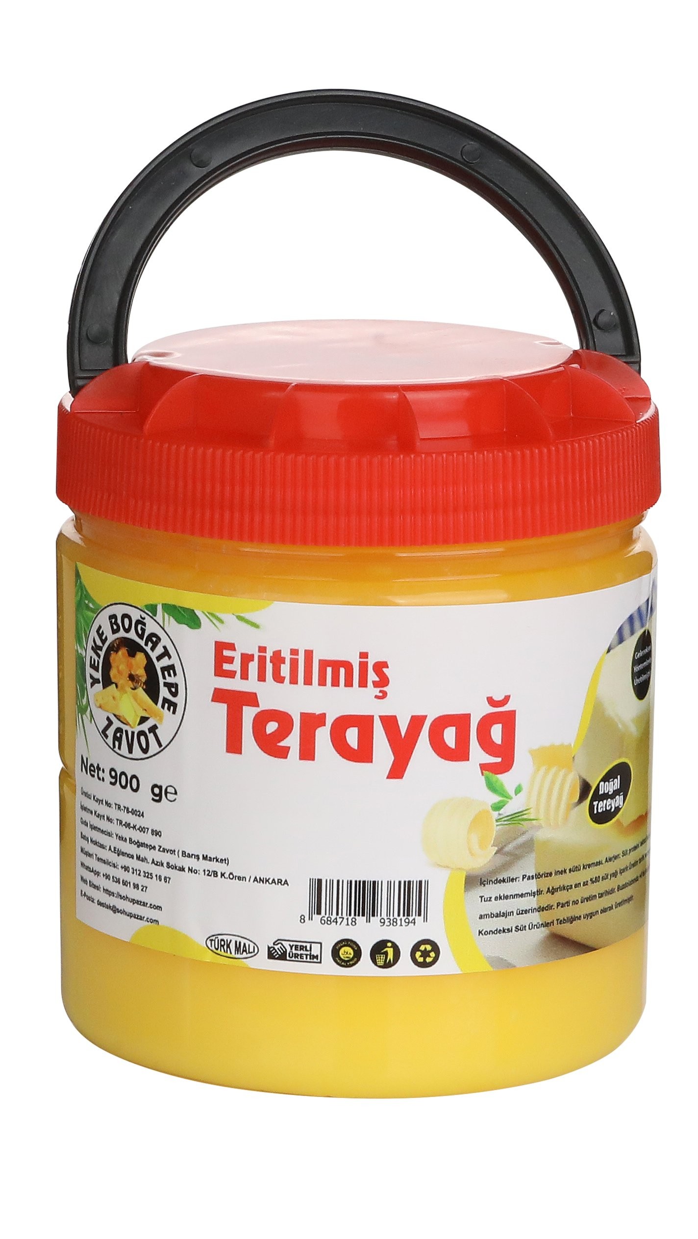Sade (Eritilmiş Sarı) Yağ (900 gr)