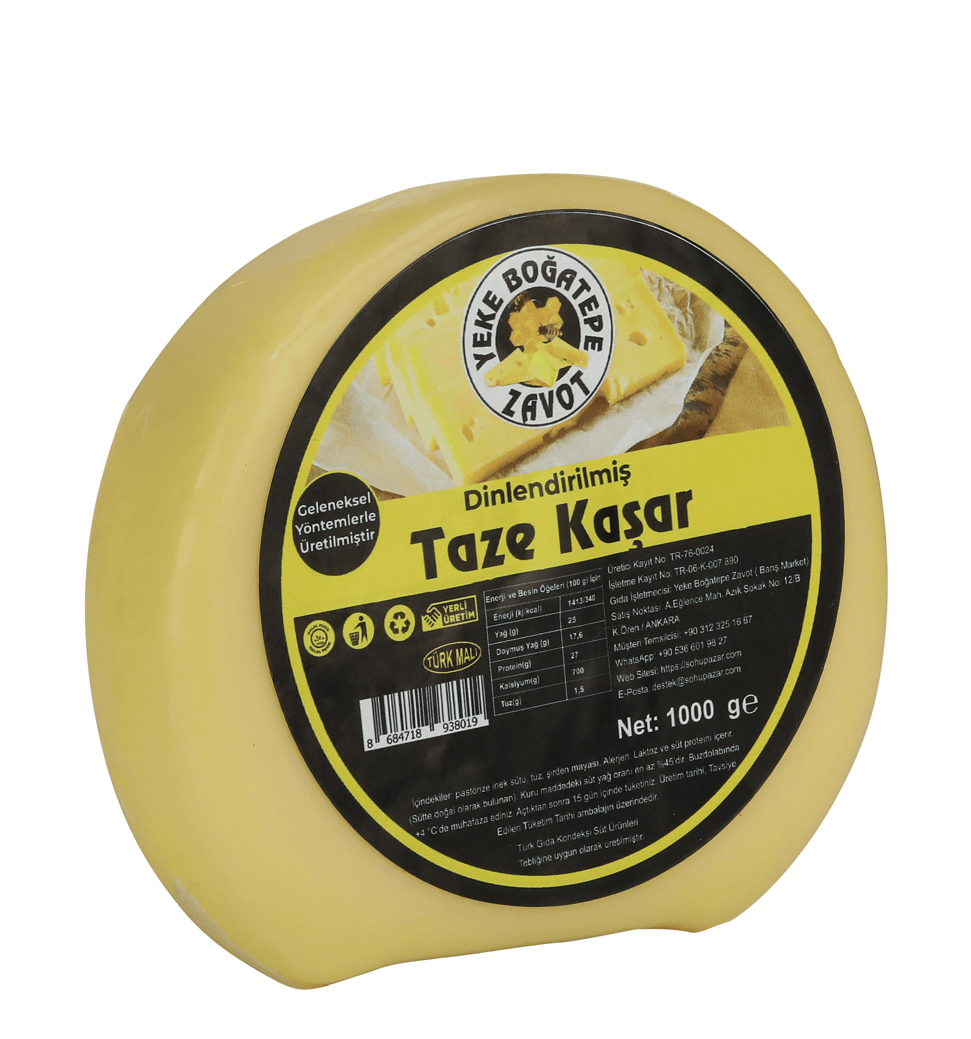 Dinlendirilmiş Taze Kaşar Peyniri