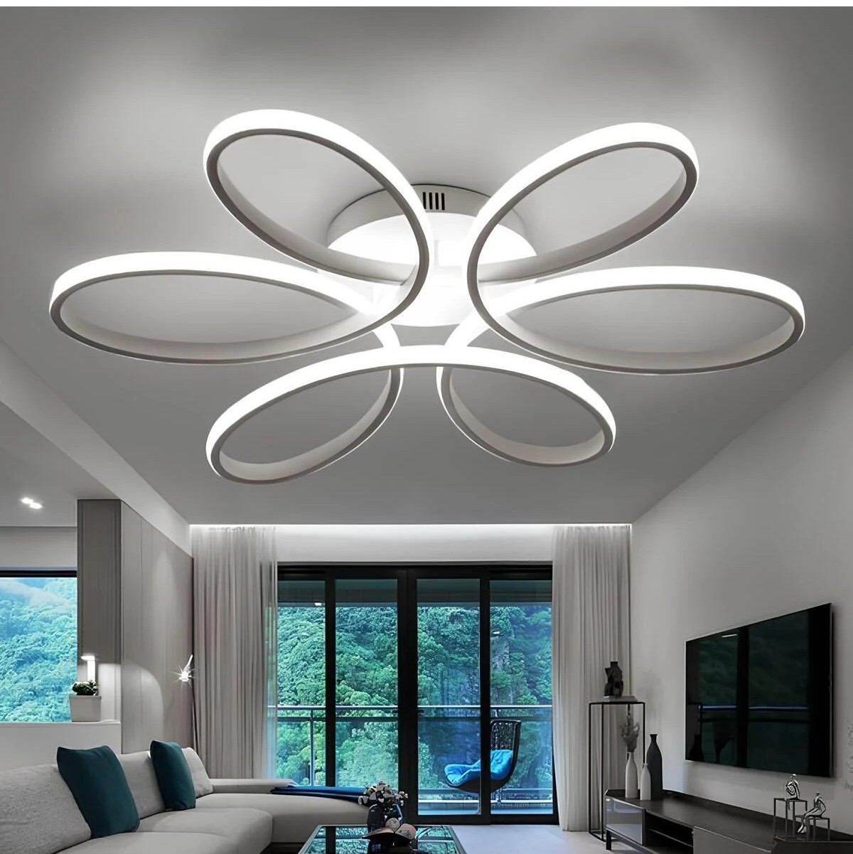 Minel Dekor Papatya Model 50 Çap Dekoratif Led Avize