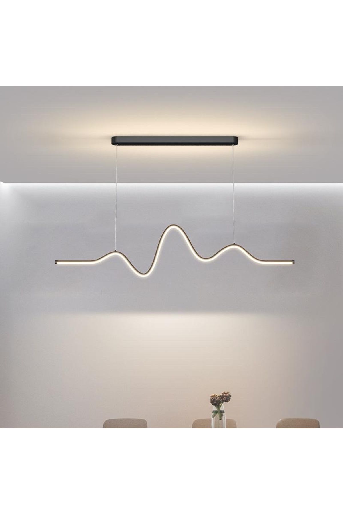MİNEL DEKOR RİTİM MODEL LED AVİZE SİYAH MNL 2100