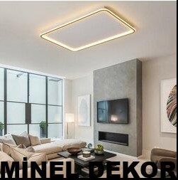 Minel Dekor Dikdörtgen Plafonyer LED Avize MNL1035