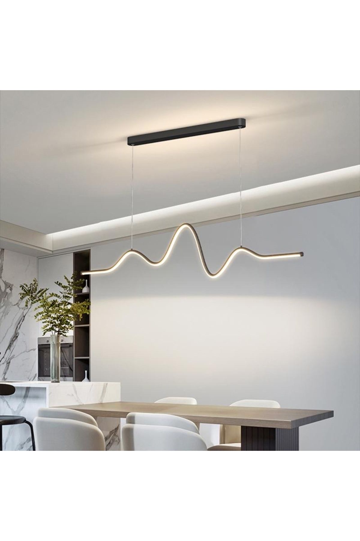 MİNEL DEKOR RİTİM MODEL LED AVİZE SİYAH MNL 2100