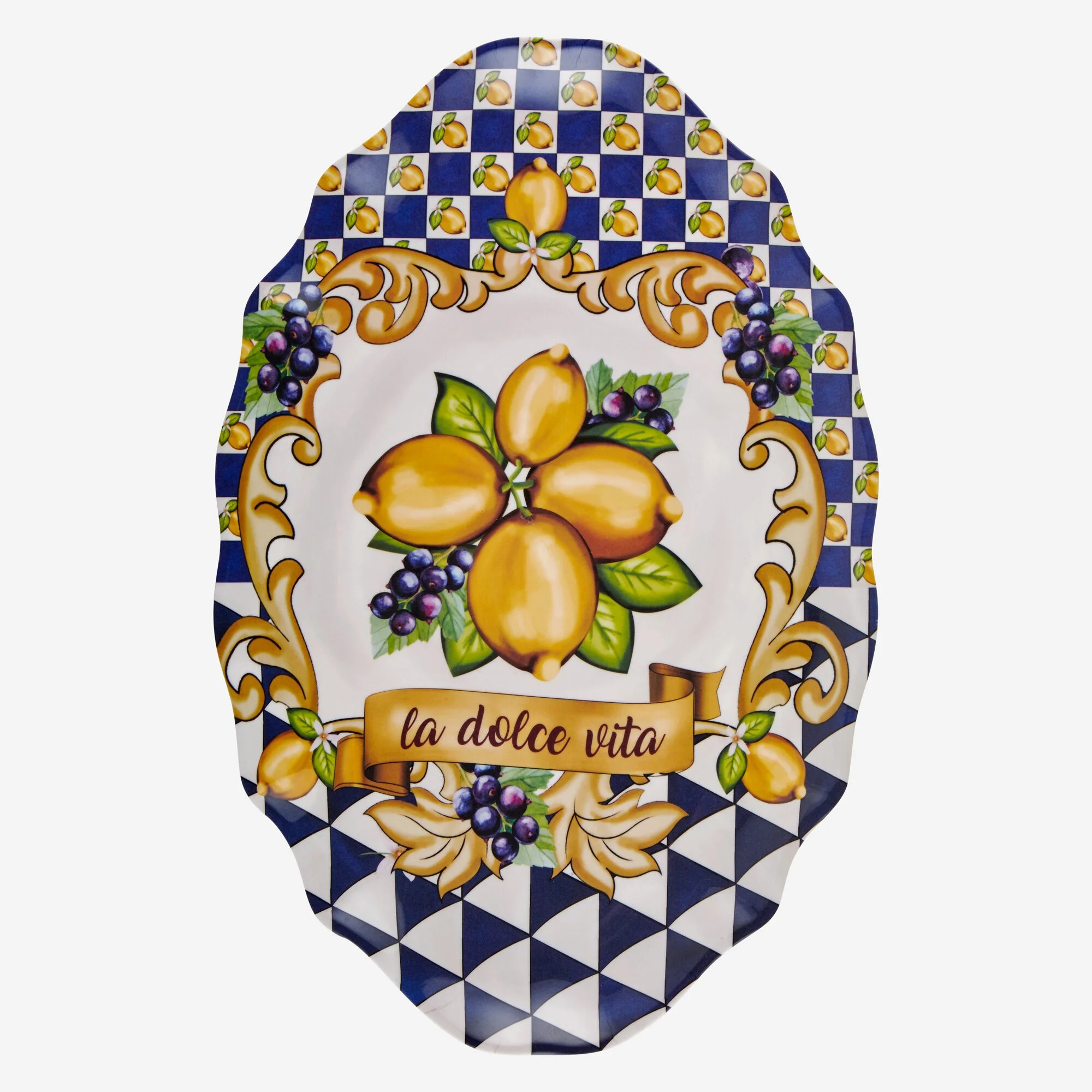 Mavi Melamin Meze Tabağı 7 Parça Capri Collection by Chiara Alessi