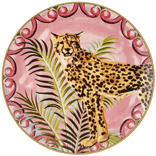 İl Giardino Leopar Desenli Pasta Tabağı 19 Cm
