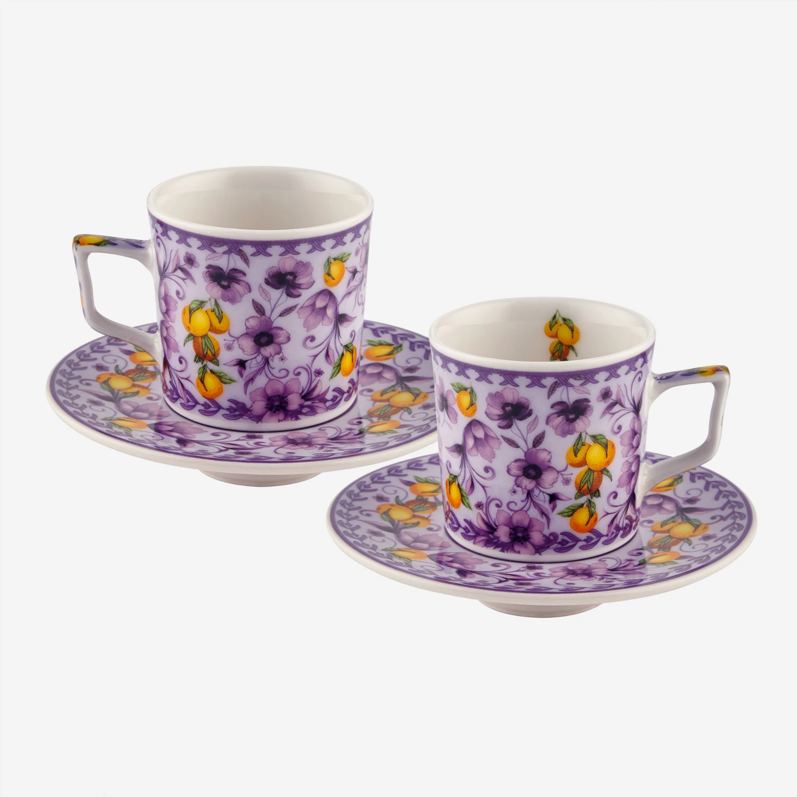 Arancia 2'li Türk Kahvesi Fincan Seti Mor Renk 120 ml